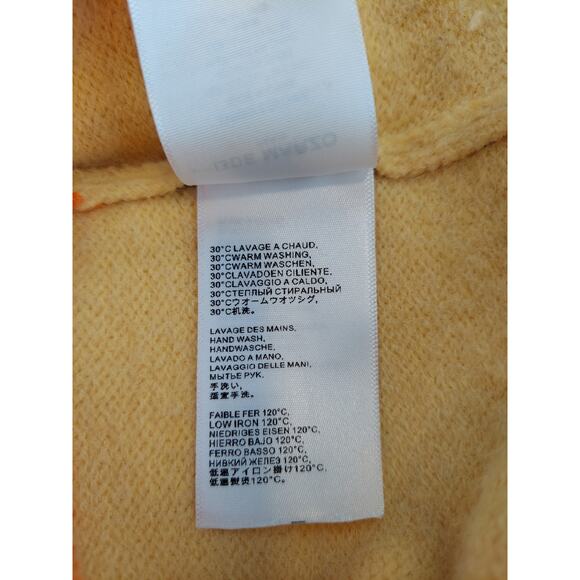 13De Marzo Polo Striped Teddy Bear Sweater Embroidered Orange Green Oversized M - Picture 9 of 10